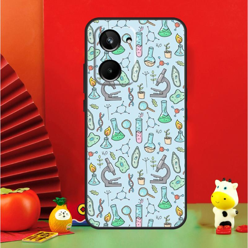 Vintage Chemielabor für Realme 11 10 9 12 Pro Plus C67 C55 C53 C51 C31 C35 C33 C30 C21Y C25s GT Neo 6 GT5 Hülle