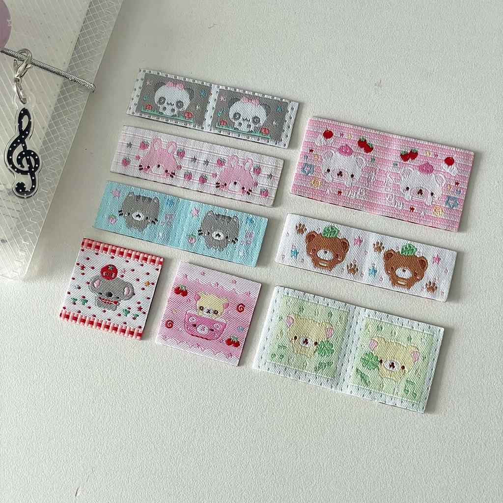 1set Creative Mini Label Index Tab Stationery Sticker Embroidery Lucky Tag Label Sticker Scrapbooking Sticker Self Adhesive Card