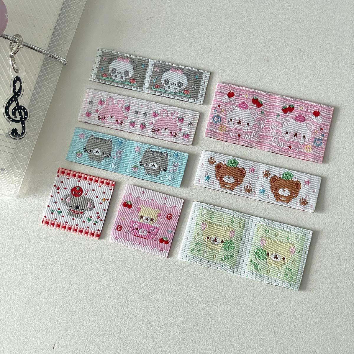

1set Creative Mini Label Index Tab Stationery Sticker Embroidery Lucky Tag Label Sticker Scrapbooking Sticker Self Adhesive Card