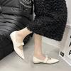 Fashion 2025 New French Style Mary Jane Shoes Spring Women's Soft Bottom Casual Versatile Butterfly Bow Shallow Mouth Strap Single Shoes