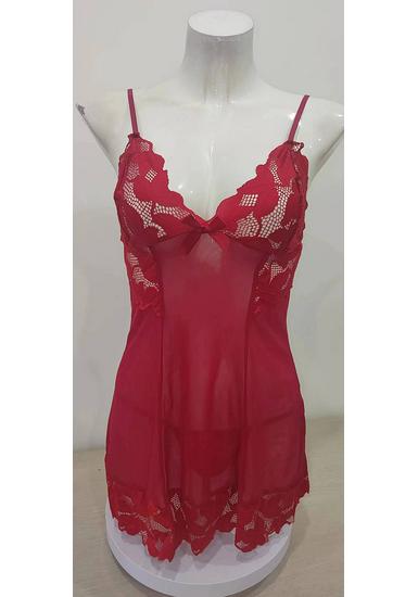 European & American Mesh See-Through Sexy Lingerie Camisole Nightgown w636