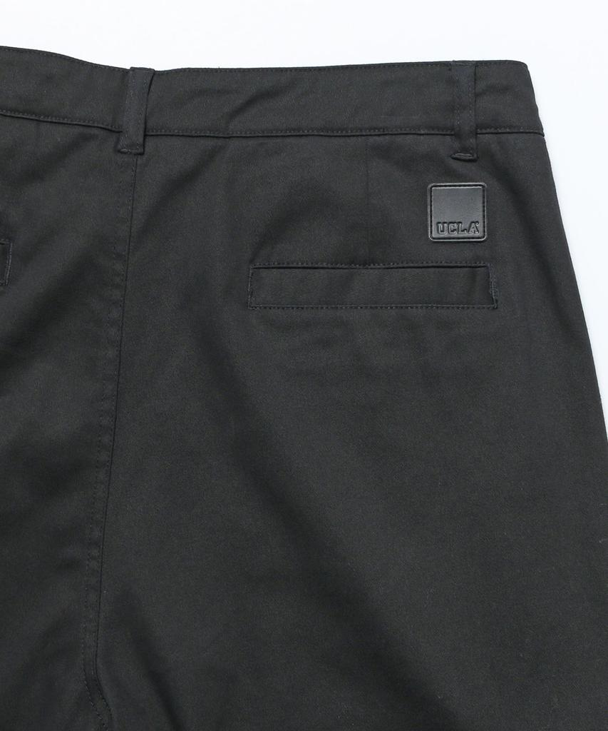 UCLA Unisex Washed Flat-Tuck Cargo Wide Pants [Black] (Uc3Lp20)