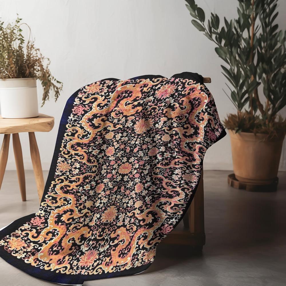 Floral Paisley Pattern Fleece Blanket Soft Warm Throw Bed Sofa Decorative Cushion Cover Gift