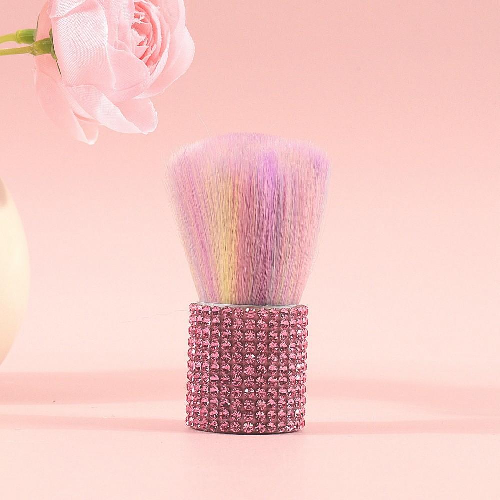 

Pink Diamond Loose Powder Brush Highlight Brush Creative Makeup Brush Nail Cleaning Brush Eyeshadow Setting Brush Factory Direct Supply розовый
