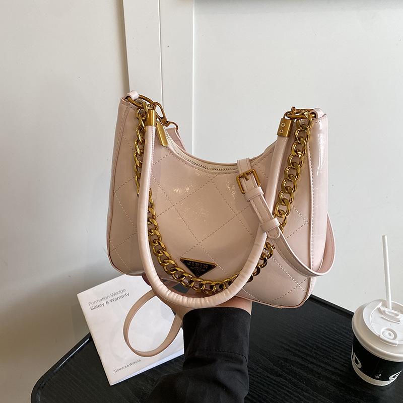 New Casual Retro Tote Bag Carrying One Shoulder Soft Leather Hand Chain Bag Women's Fashion Armpit Bag