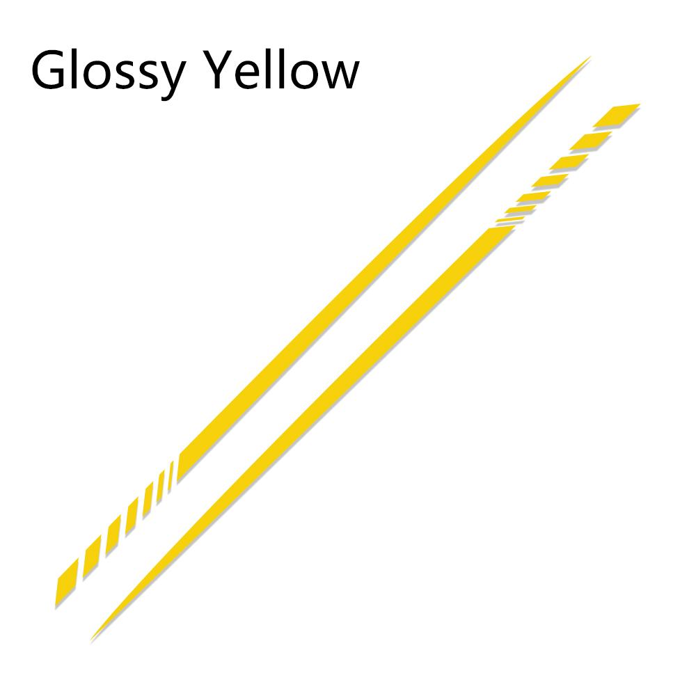 2pcs Car Long Stripe Waist Line Stickers Auto Both Side Body Vinyl DIY Decals Racing Sport Styling Tuning Accessories
