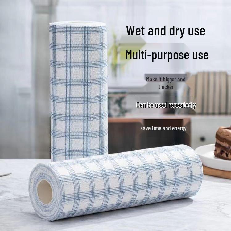 Thick Disposable Non-Stick Kitchen Cleaning Scouring Pad - Washable, Dual-Use Wet & Dry Non-Woven Fabric.