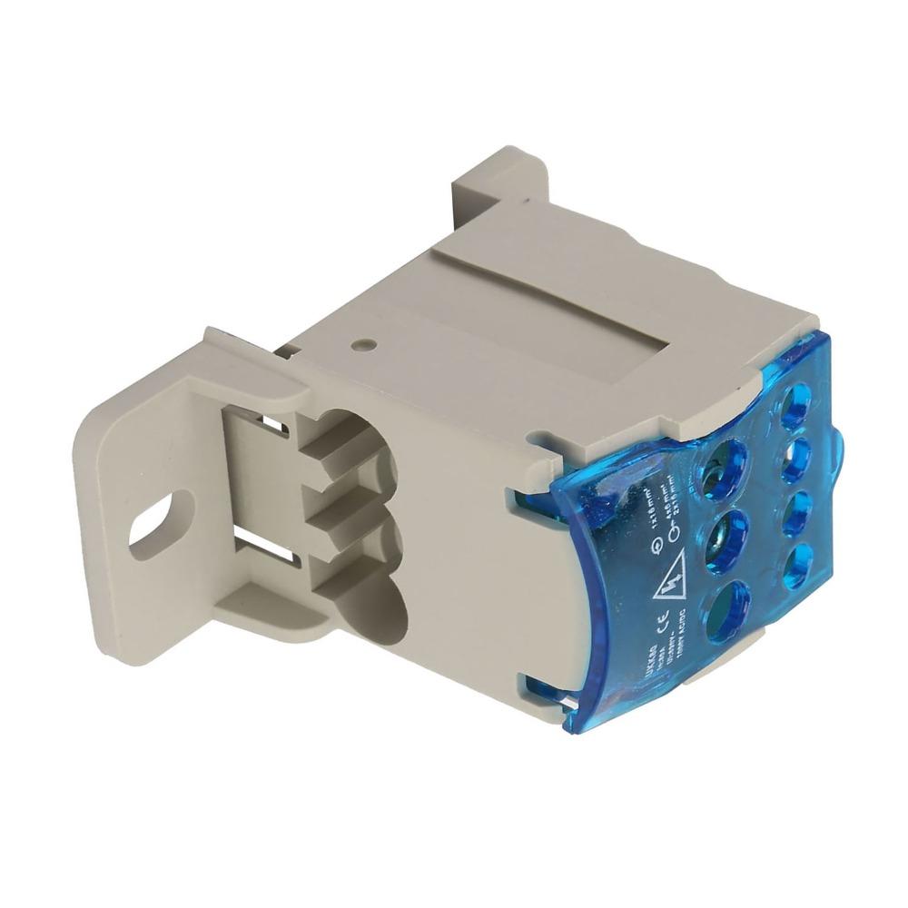 80A DIN Rail Terminal Block With Cover Power Junction Box  Computer Room Cabinet