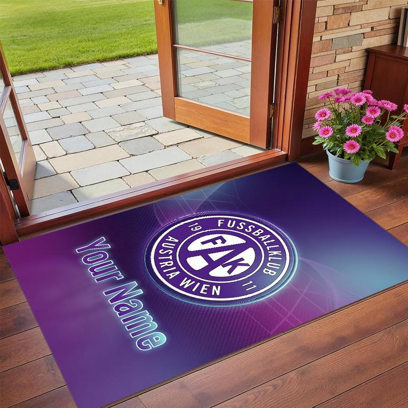 Crystal Velvet Rug Custom Name Text, Soft Non Slip Floor Mat Home DecorAustria Wien FC
