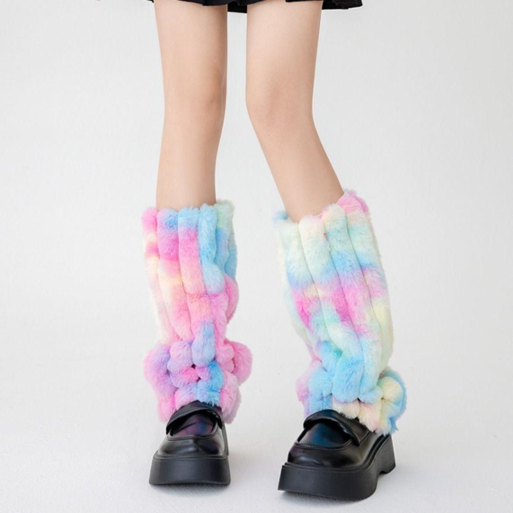 Sweet Cool Plush Leg Warmer Y2k Leg Warmers New Foot Cover Girls