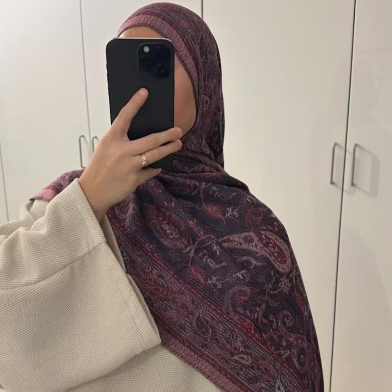 (Brown)Trendiges Boho Langschal Mit Strickoptik Für Damen Alltag Sonnencreme Und