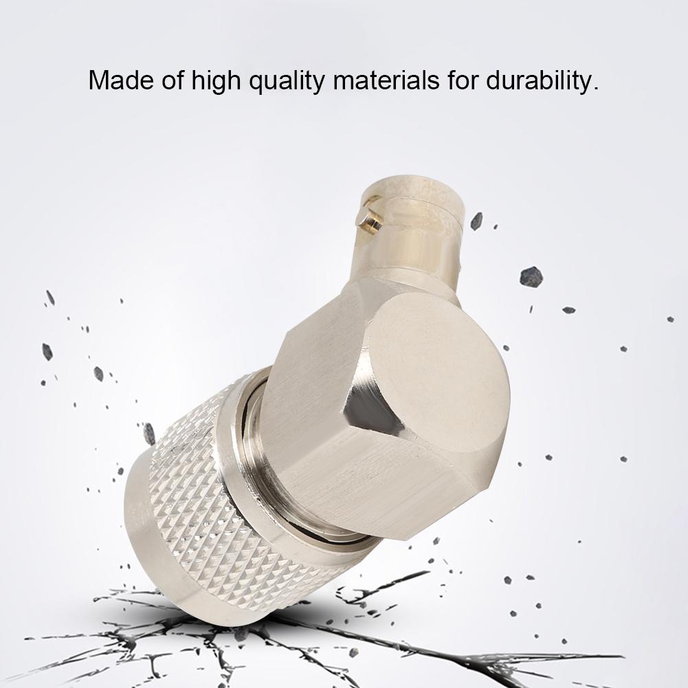 2PCS UHF Male PL 259 to BNC Female Adapter 90 Degree Connector Converter for Coaxial Cable