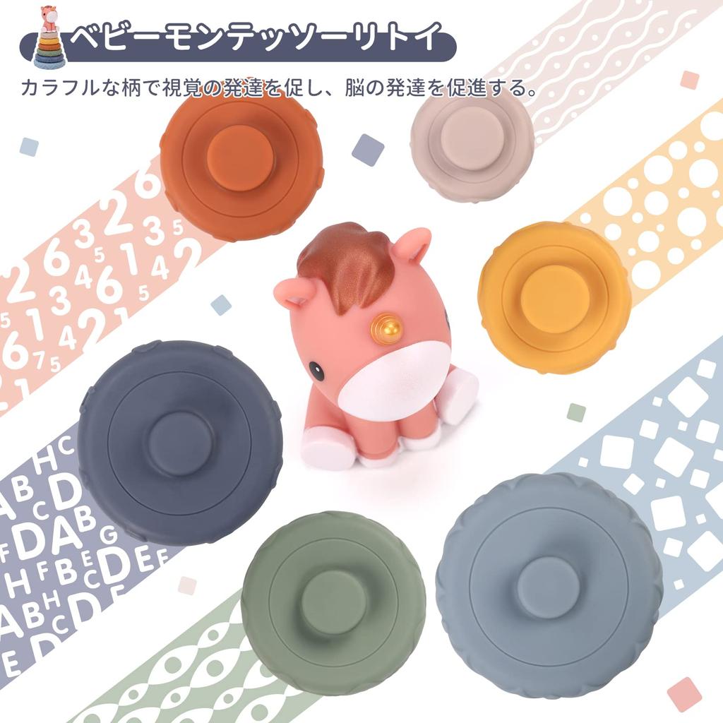 Qizebaby Baby Toys Building Blocks Soft Blocks Bath Toys Stacking Game Shape Matching Montessori Toys Educational Toys Decompression Goods Baby Gifts