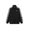 Originals Striped Logo Loose Stand Collar Sports Jacket Men Outerwear Black H41391