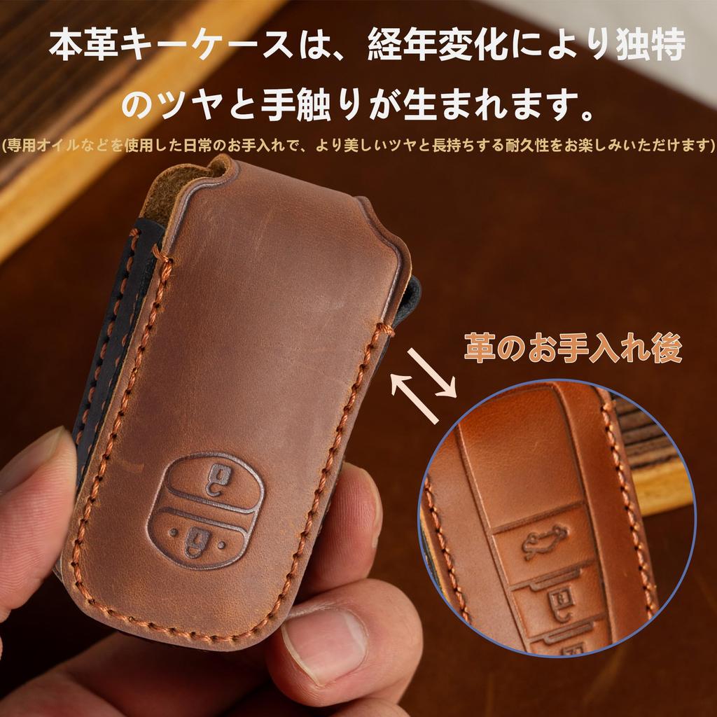 [PIMOHI] Prius Key Case 30 Series Genuine Leather Aqua Key