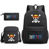 One Piece großer Studentenrucksack Dreiteiliges Set 7531
