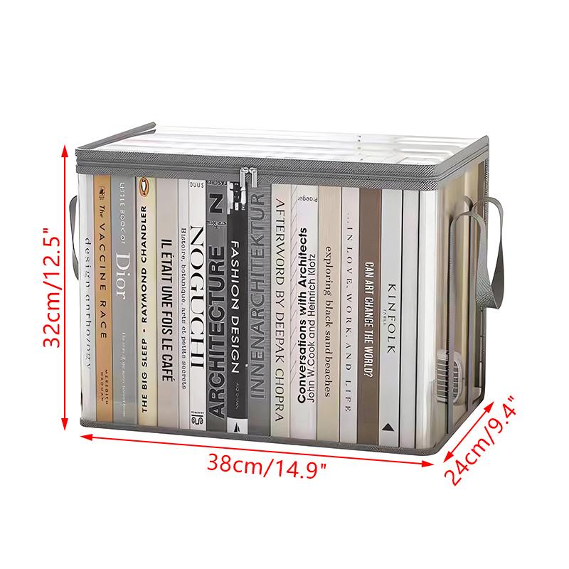 Toys Organization Student Book Storage Bag Large Capacity Foldable Portable Storage Box Transparent Dustproof Waterproof Clothes