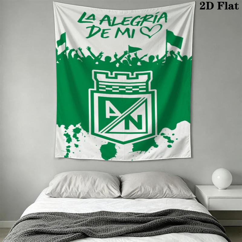 Atlético Nacional Wall Tapestry Aesthetic Wall Hanging Printed Fabric Blanket Decorative Tapestries for Bedroom Living Room Home Decor