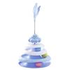 Interactive Turntable Cat Ball Spinning Self-Rotating Pet Cat Turntable Balls Rotatable Feather Cat Amusement Plate