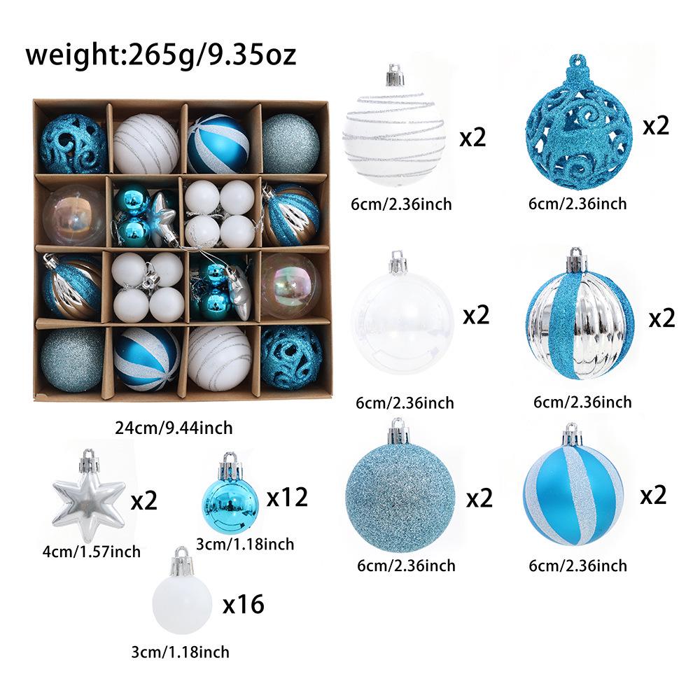 Painted Christmas Ball Gift Box Set - Festive Tree Ornaments & Party Decorations