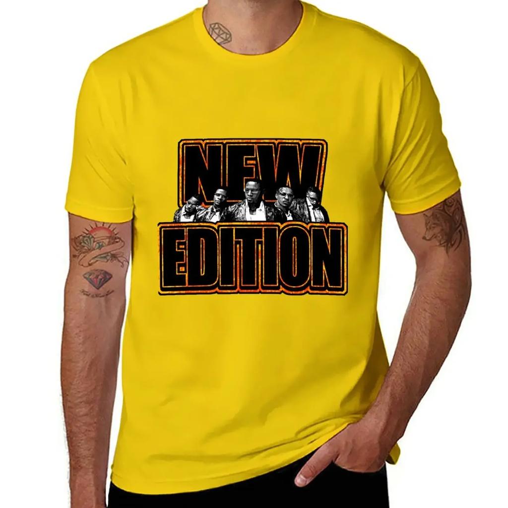 New Edition T-Shirt Blanks Oversizeds Aesthetic Clothes Short Sleeve Tee Men