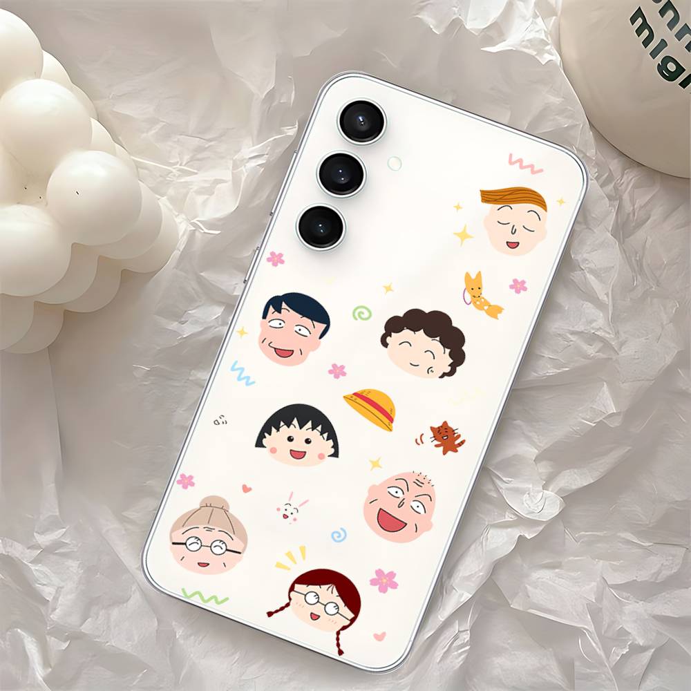 C-Chibi Cute M-Maruko-chan-S Phone Case For Samsung Galaxy S25 S24 S23 S22 S21 FE Ultra Plus A32 A53 A13 A31 Soft Cover
