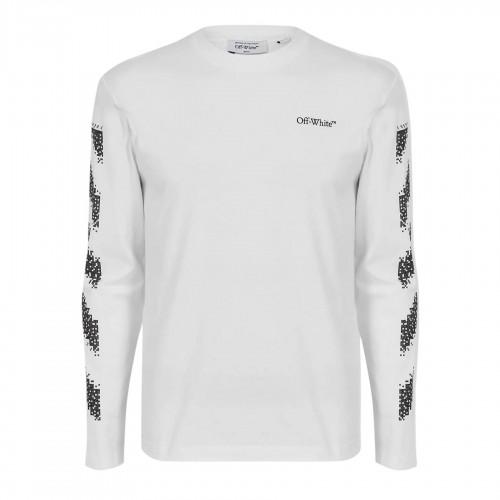 Camiseta de manga corta con cuello redondo para hombre Off White