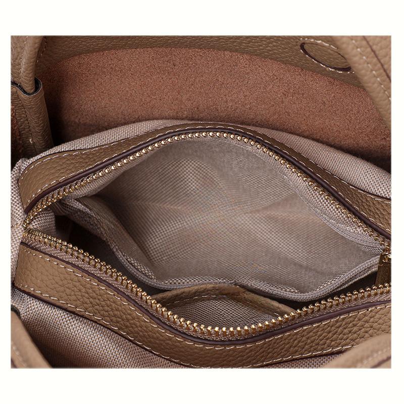 New Crossbody Hand-held Leather Women's Cabbage Basket Bucket Bag Light Luxury Handbag Bag