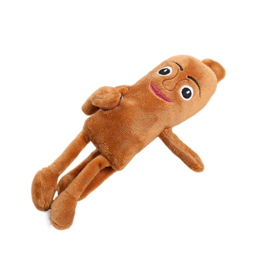 Italiaanse Brainrot Al Tungtungtungsahur Sleutelhanger Dier Cartoon Zacht Tralalelotralala Pluche Sleutelhanger Gevuld PP Katoen brown