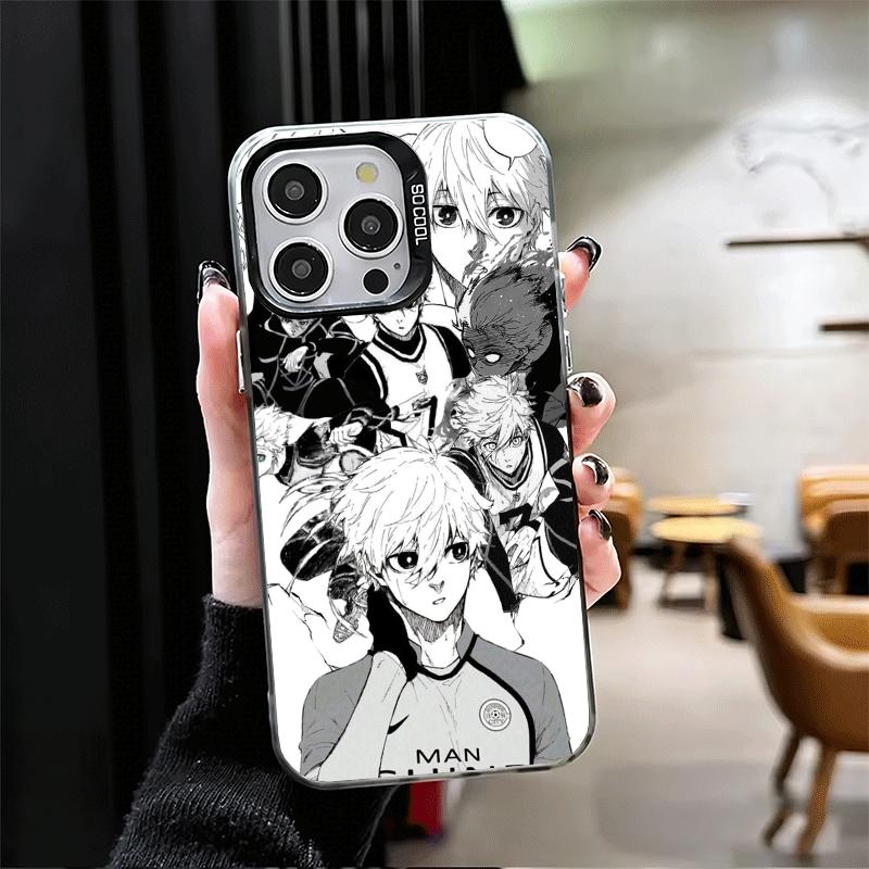 Blaue L-Lock Nagi Seishiro Stoßfeste Handyhülle für iPhone 17 Air 16 16E 15 Pro Max 14 Plus 13 Mini 12 Rückseite Anti-Fall Fund