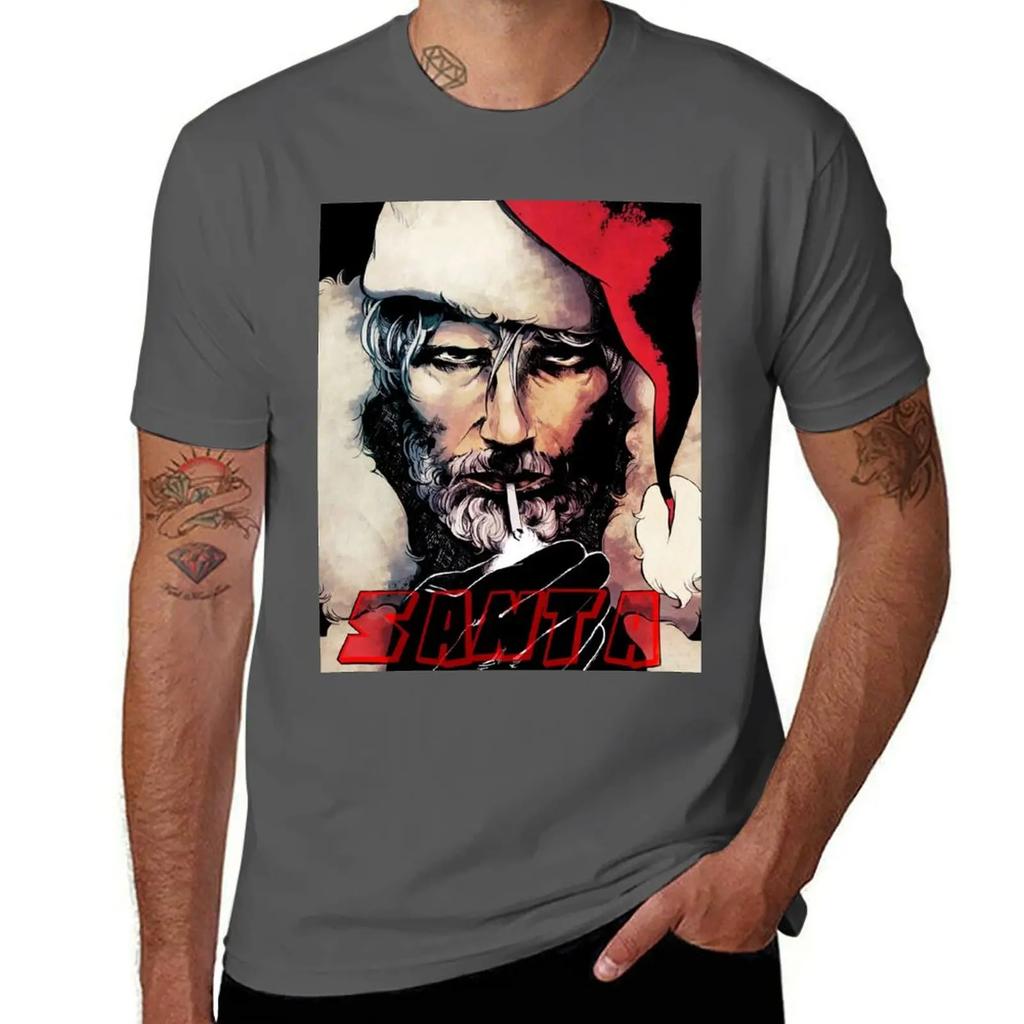 Santa T-Shirt Oversized T Shirt Blanks Clothing Funny Meme T-shirts Men T Shirts High Quality
