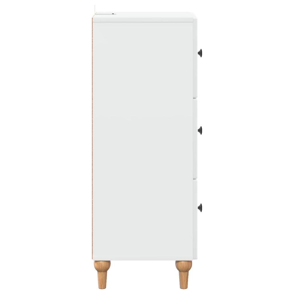 White Drawer Cabinet 33 x 34.5 x 90 cm Particleboard