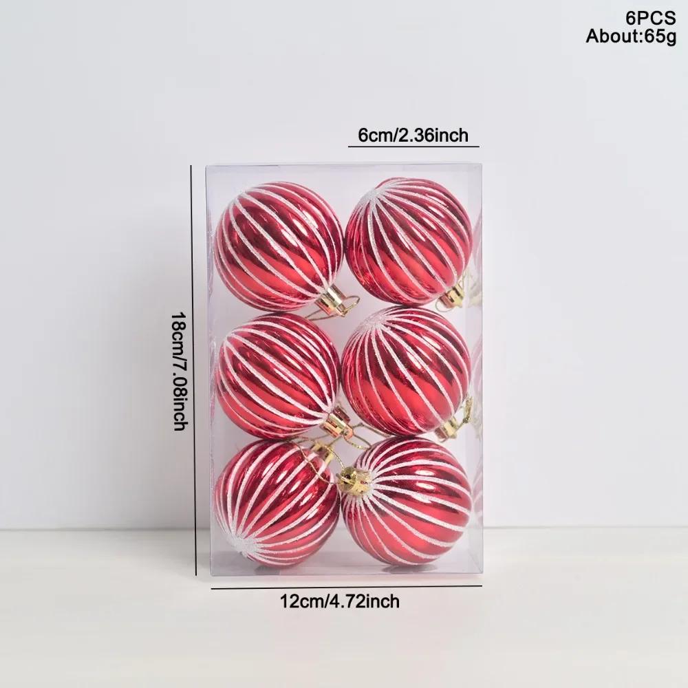3/2/1Pcs Pumpkin Balls Christmas Tree Ornament Plastic DIY Crafts Painted Christmas Gifts Boxes Pendant Hanging Ornament