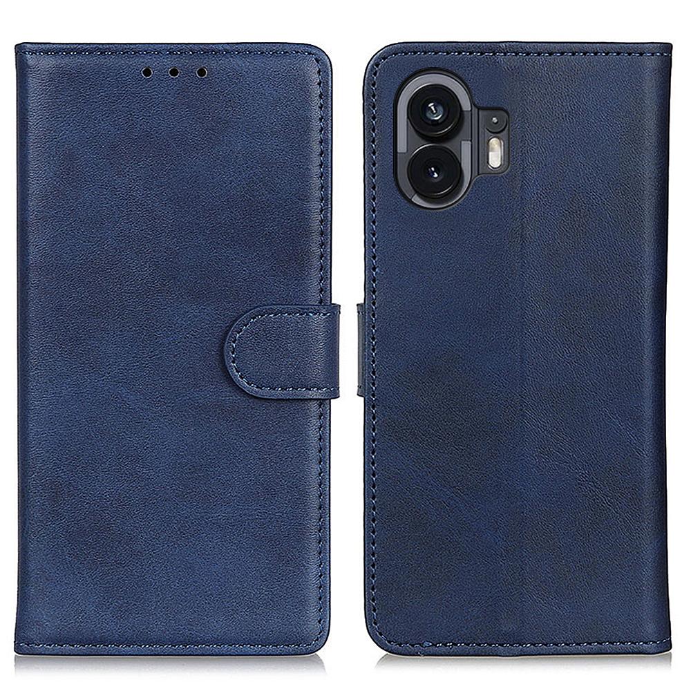 PU Leather Phone Case for Nothing Phone (2),Cowhide Texture Wallet Full Protection Stand Cover