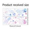 Stylish Sea Creatures Jellyfish Wall Stickers with Stars and Sea Water Removable Wall Decals for Study and Wall Bedroom Wall Sticker Designs, Drops,
