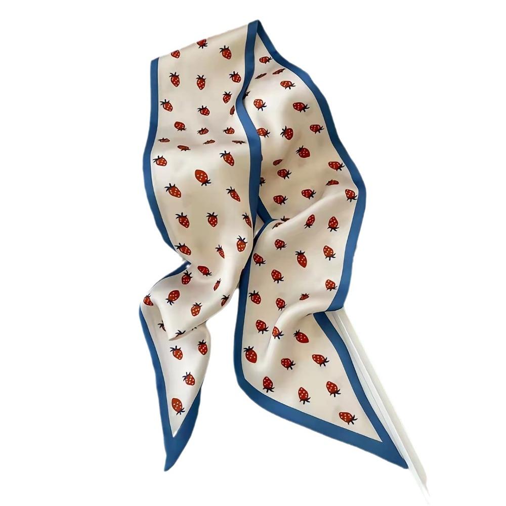 Satin Ribbon Bag Hair Tie Vintage Silk Scarf Women's Ins Style Hair Band