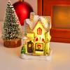 1 szt. Świecąca ozdoba domu Festiwal Ciepłe oświetlenie Dekoracja domu LED Pokrywa śnieżna Rękodzieło Figurka statuetka Boże Narodzenie Romantyczny