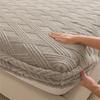 Winter Velvet Mattress Cover Thicken Warmth Bed Cover Bedsheet Bed Linen Soft Plush Warm Fitted Sheet Winter Velvet Bedcloth