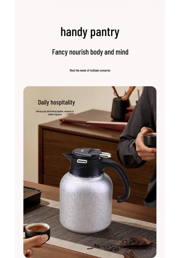 Titanium-Coated Large Capacity Temperature-Control Teapot for Home & Office