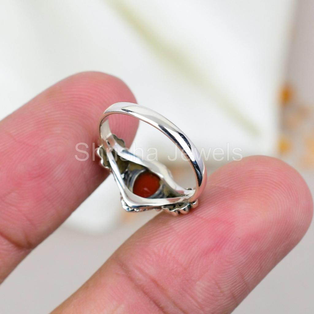Carnelian 925 Sterling Silver Pear Shape Gemstone Handmade Boho Jewelry For Women