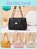 Stylish High-end Women's Bucket Bag Spacious Versatile Shoulder Crossbody Bag With Chain And Lock Design