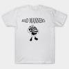 Asiatische Größe Herren Schwarzes Print-T-Shirt Bad Manners No-Cut Print Baumwoll-T-Shirt