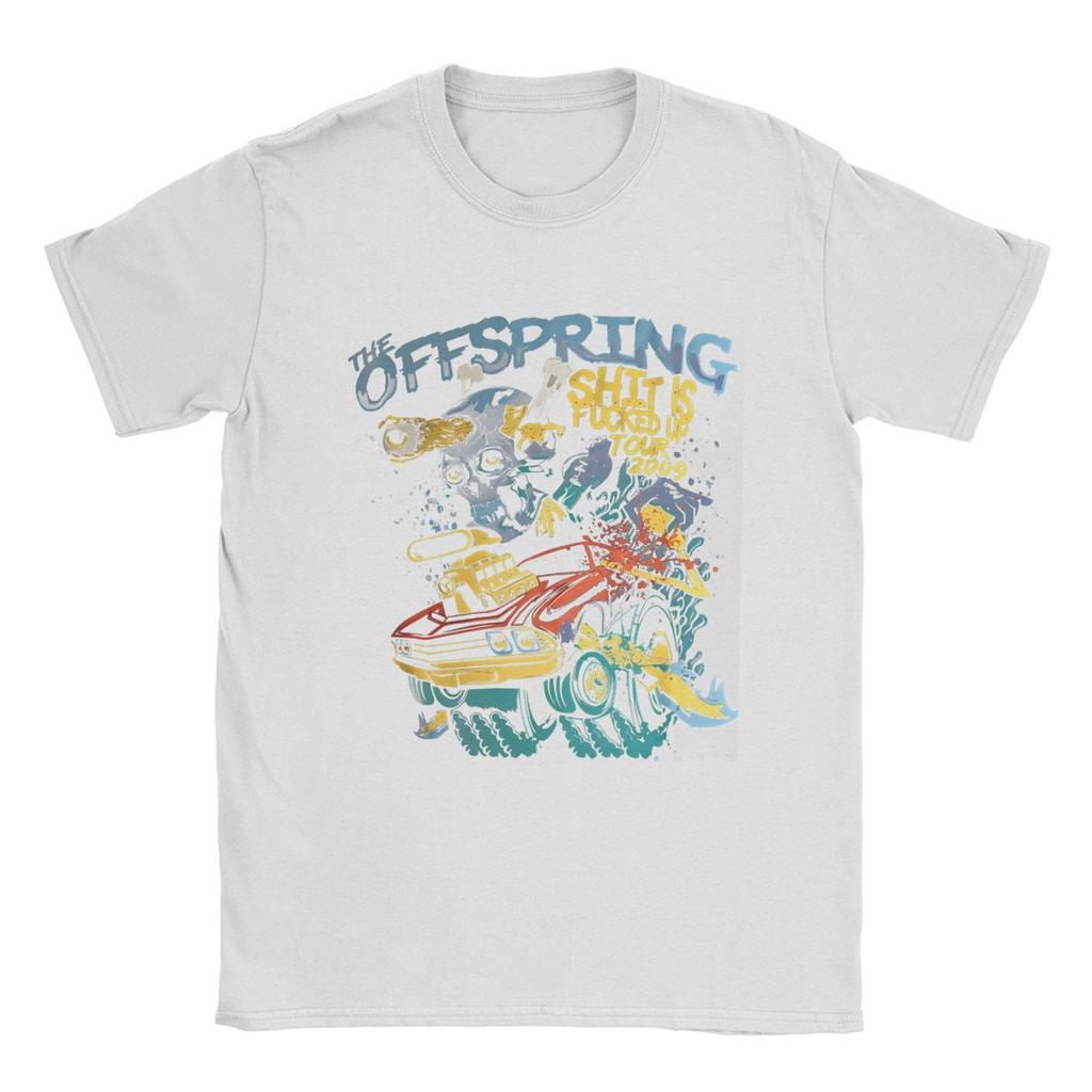 Punk The Offspring Funny T Shirt Men's Cotton Unique T-Shirts Round Neck Tees Short Sleeve merch Plus Size