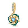 Golden Angel Virgin Mary Charms Bead 925 Silver Inlaid Zircon Puppy Pendants Fit Bracelet DIY Jewelry Gift