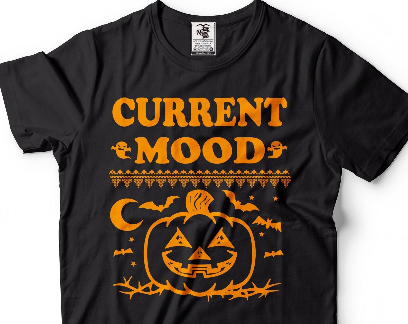 Current Mood Halloween Pumpkin Shirt - Unisex Graphic Tee 4XL