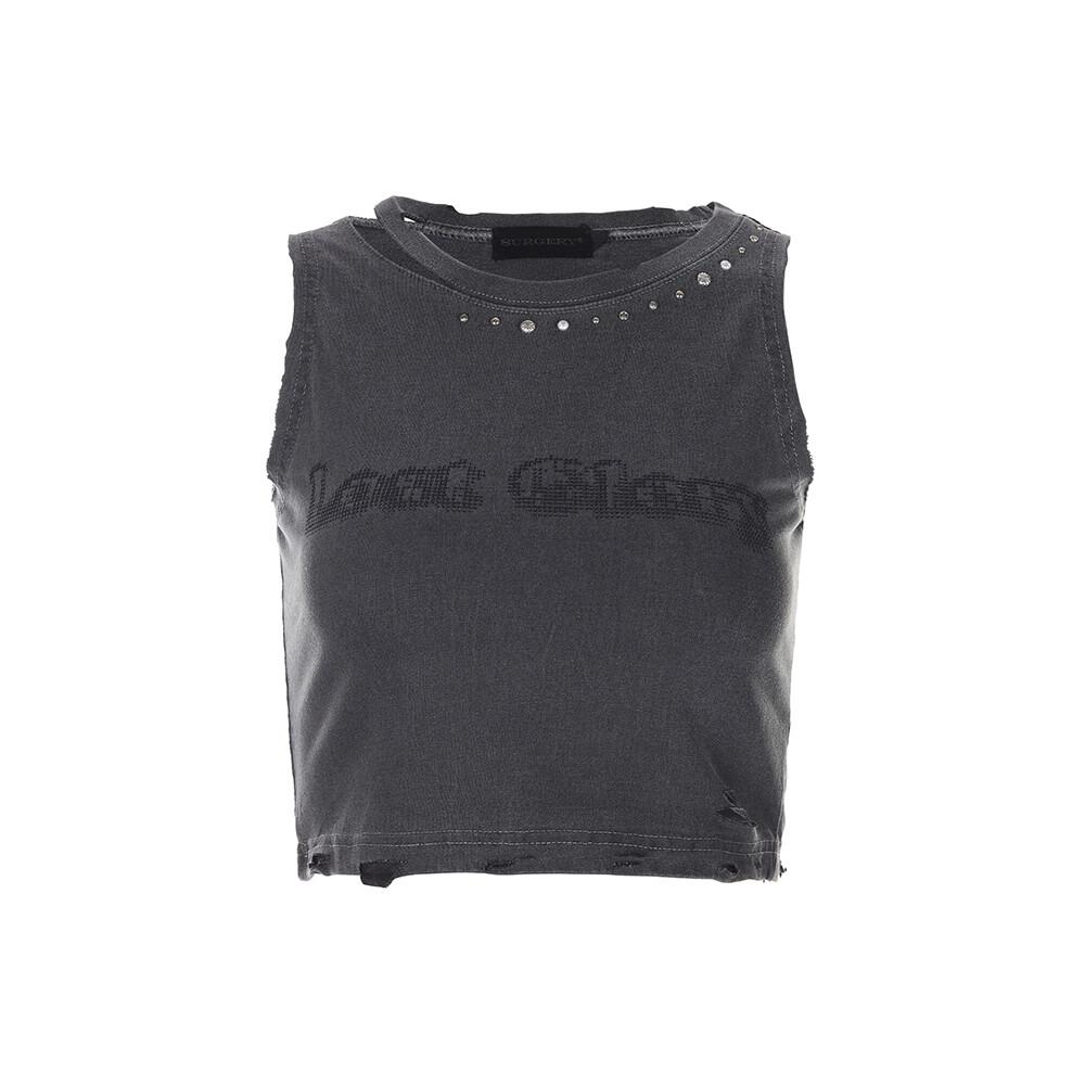 Surgery Distressed Lost Glory Sleeveless Charcoal Charcoal/L