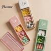 Compact Pill Cutter And Storage Box with Cutter, Moisture-Proof 3-Compartment Organizer, Sharp Stainless Organizer Steel Blade, Portable Medicine