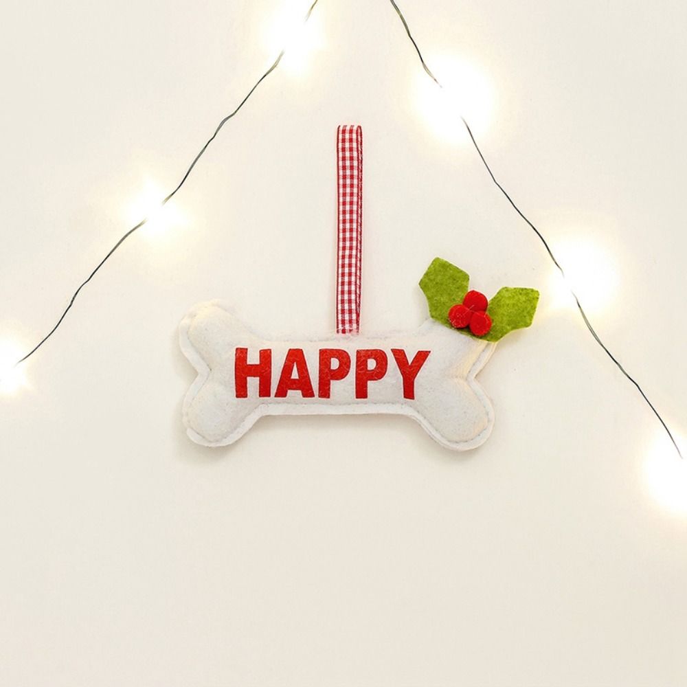 3pcs/set Bone Shape Christmas Tree Decoration Portable Xmas Tree Pendant Hanging Ornaments  Holiday
