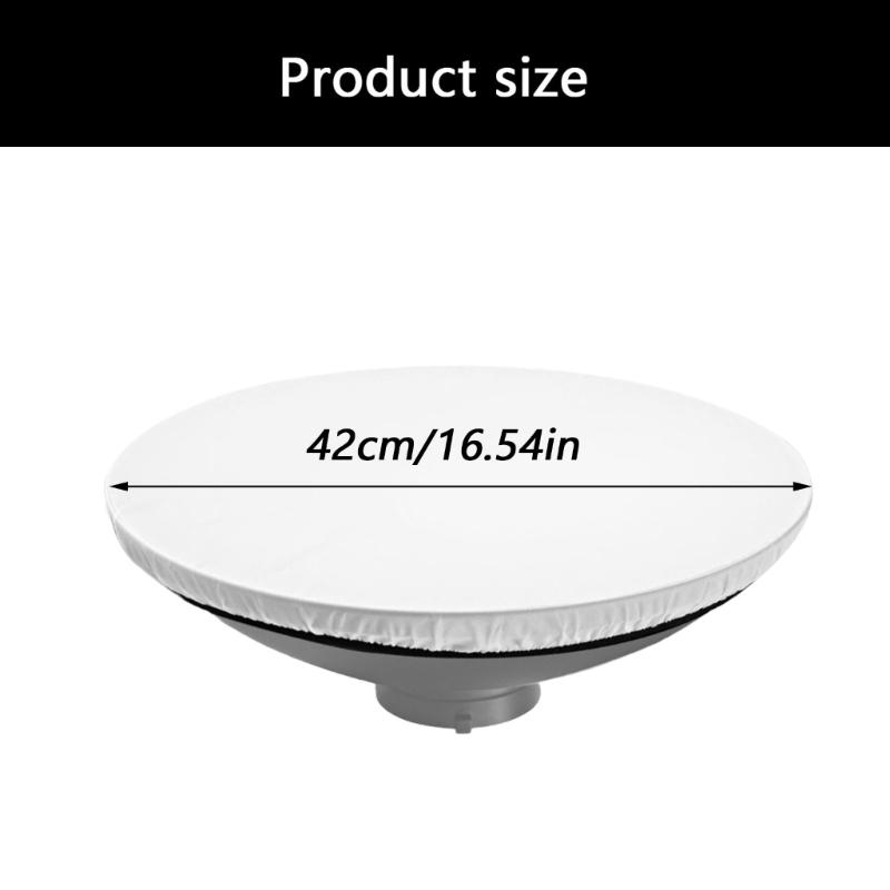 42cm Soft Diffuser Lamp Cover Cloth Diffuser Reflector Lamp Sock for Flashing Light Beauty Dish Photography Studio