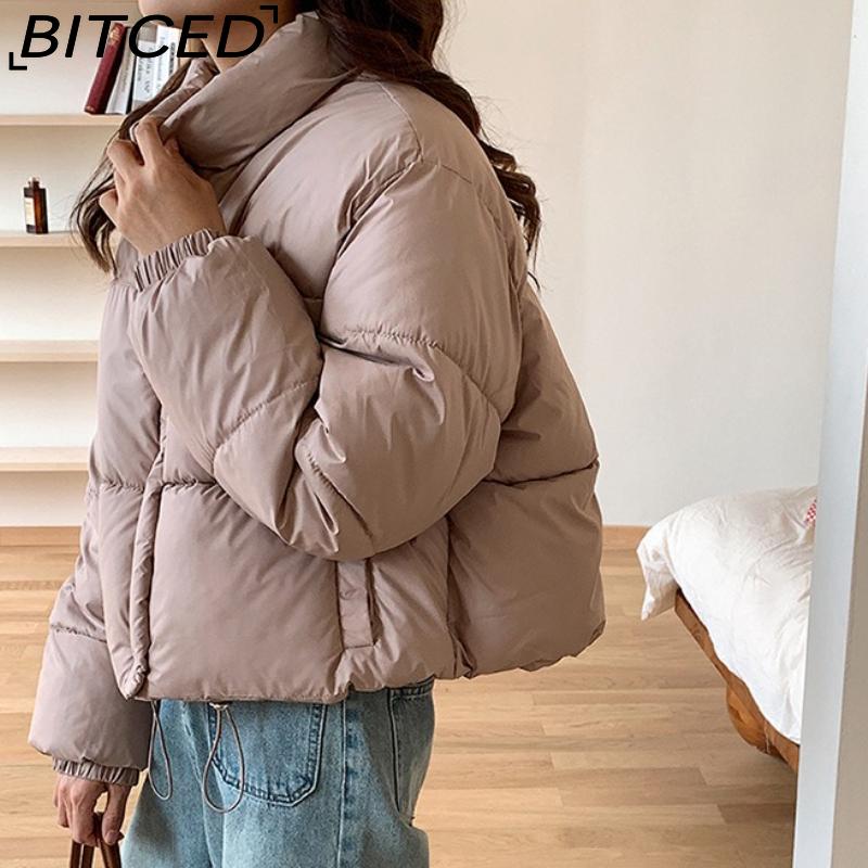 BITCED Autumn Women's Urban Casual Puffer Coat Cotton Jacket Fashionable Elegant Outerwear